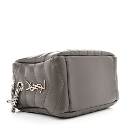 Saint Laurent Calfskin Y Quilted Monogram Small Loulou Bowling Bag Earth 4 of 12