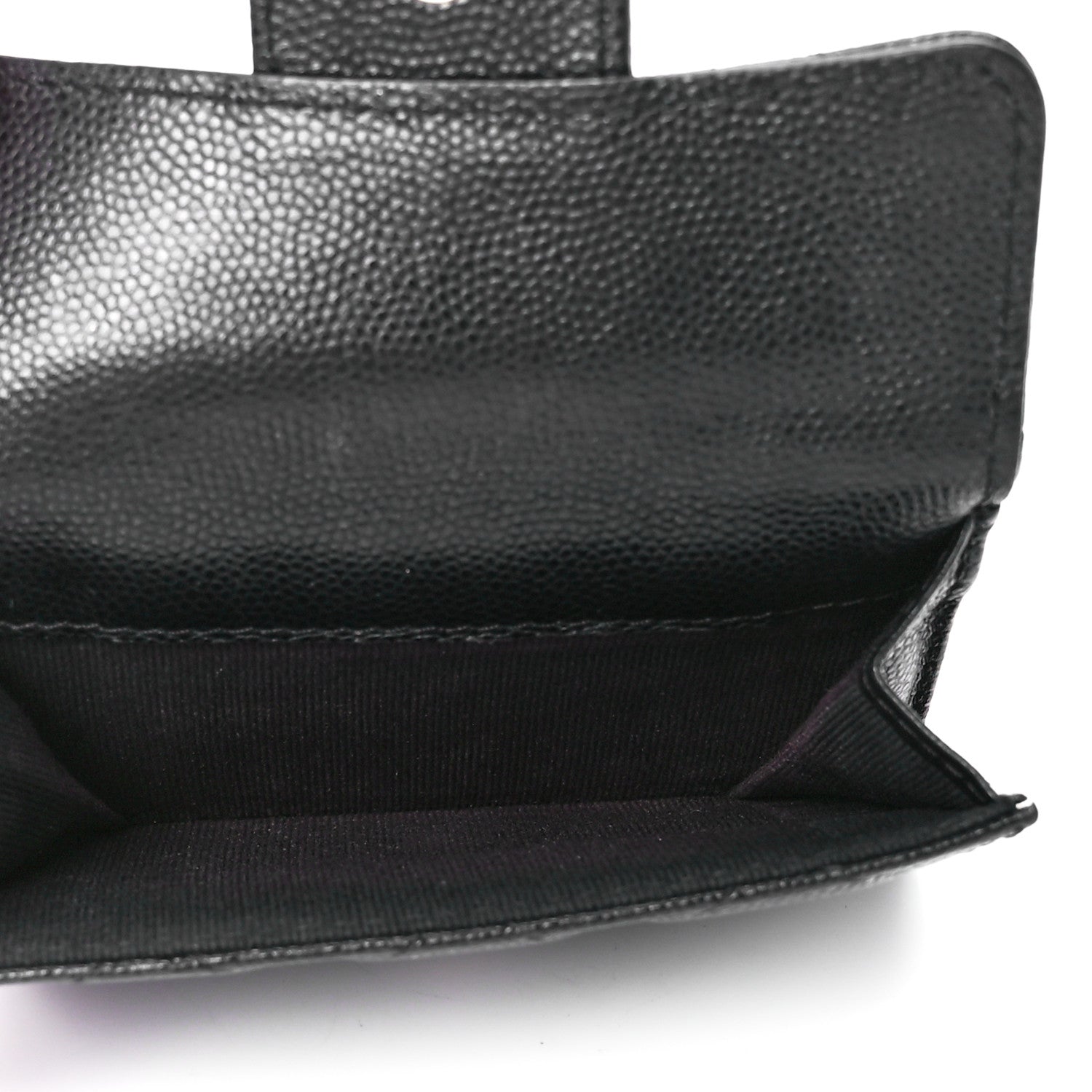 Chanel Caviar Quilted Tri-Fold Flap Wallet Black 5 of 14