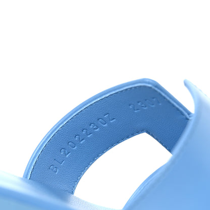 Hermes Box Calfskin Oran Sandals 39 Bleu Cameo 8 of 9
