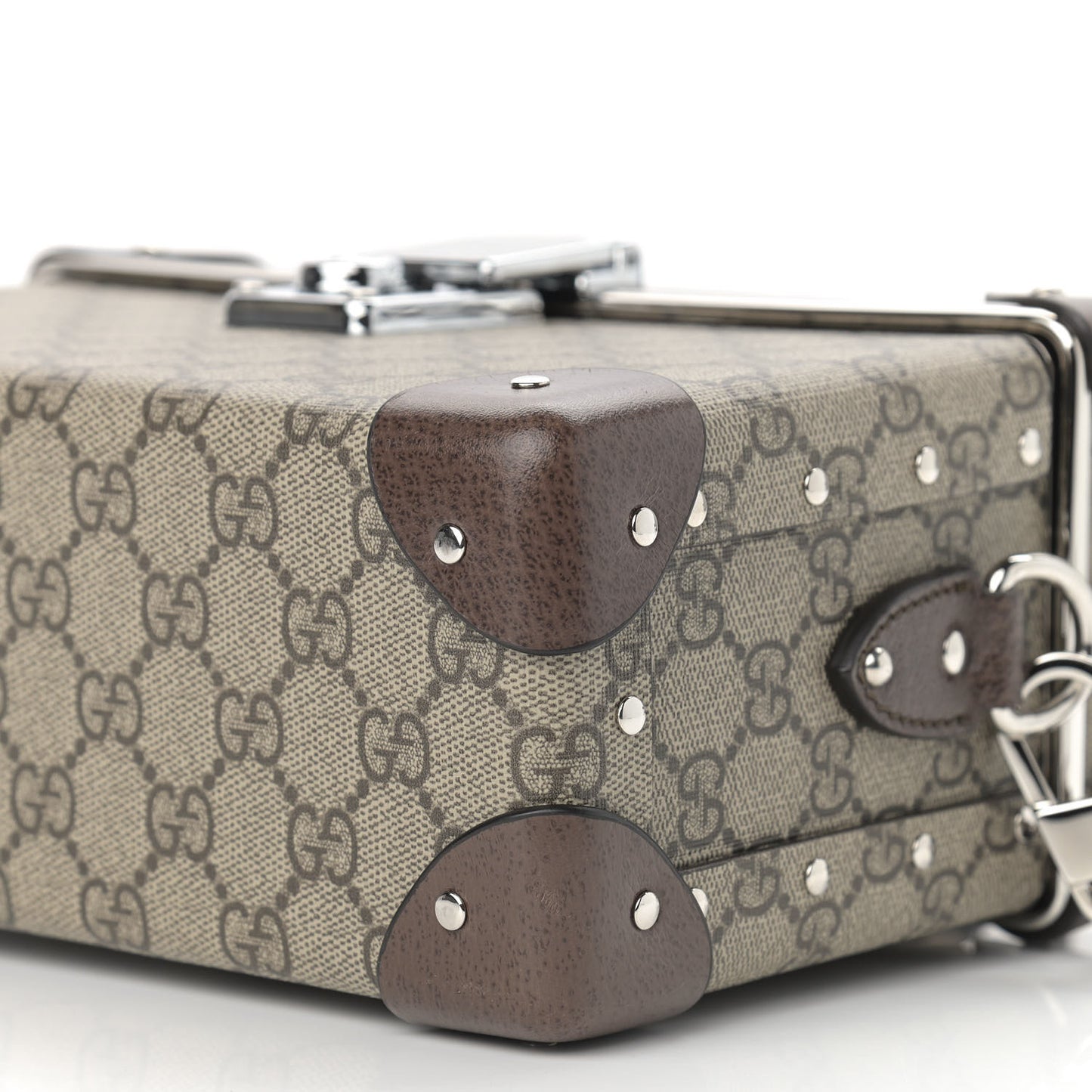 GG Supreme Monogram Globe-Trotter Beauty Case Brown