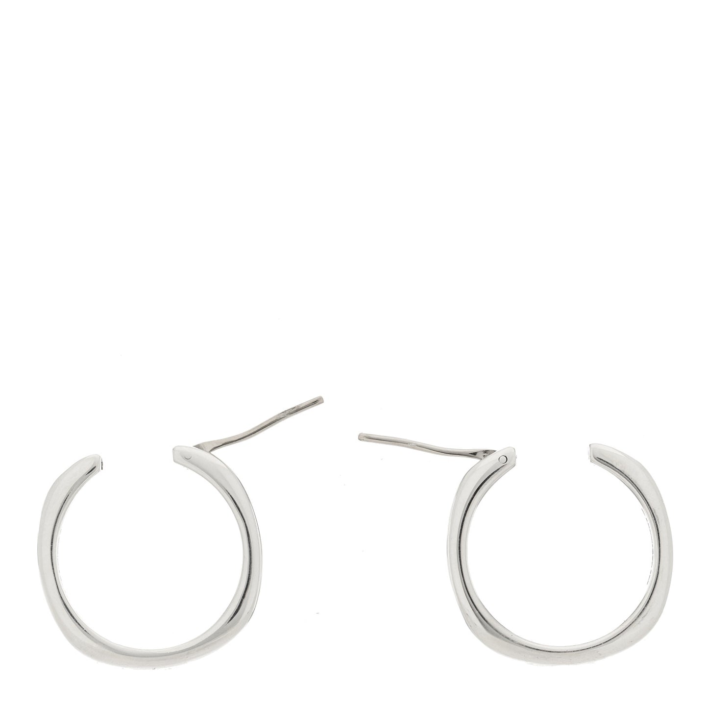 Sterling Silver Square Cushion Hoop Earrings