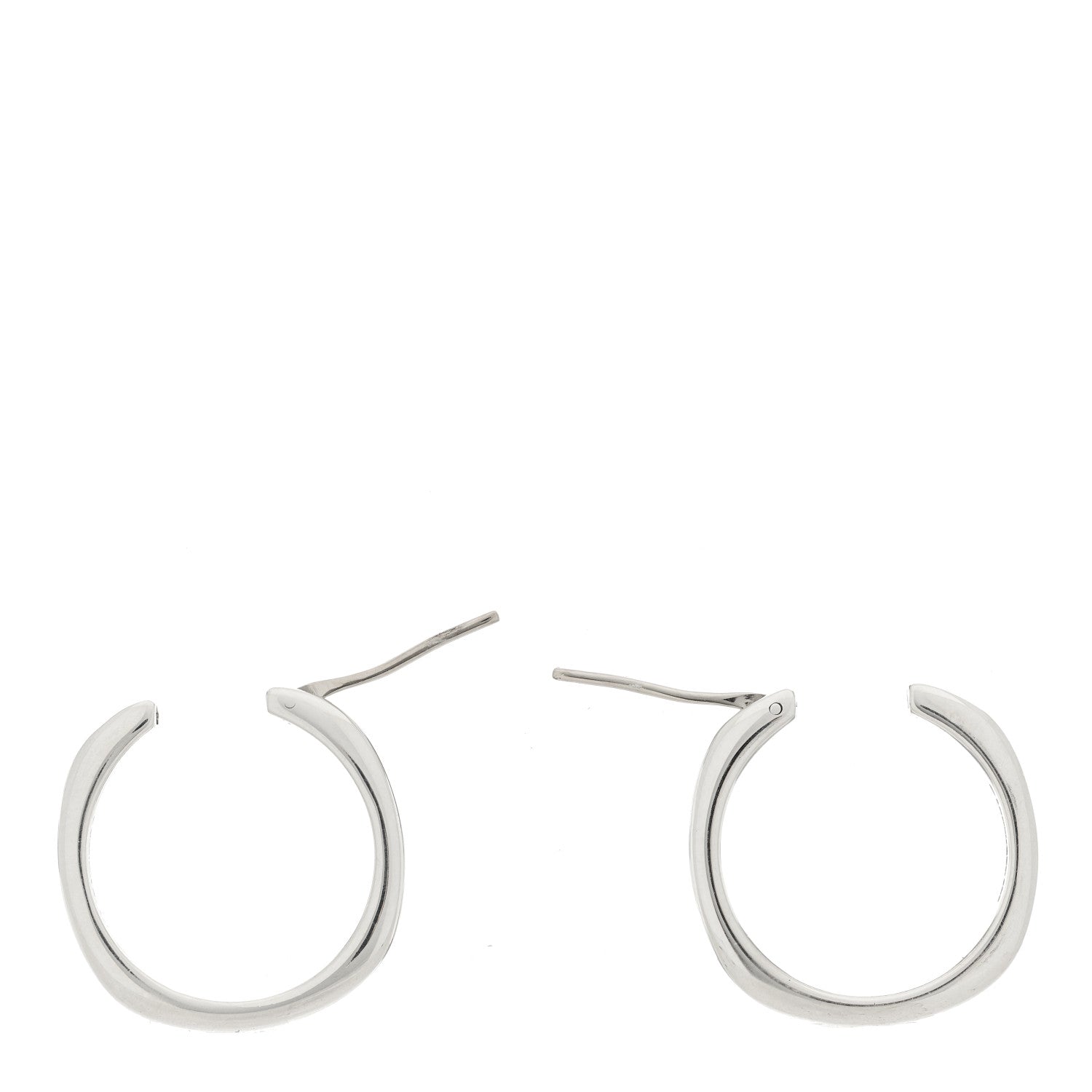 Tiffany Sterling Silver Square Cushion Hoop Earrings 3 of 4