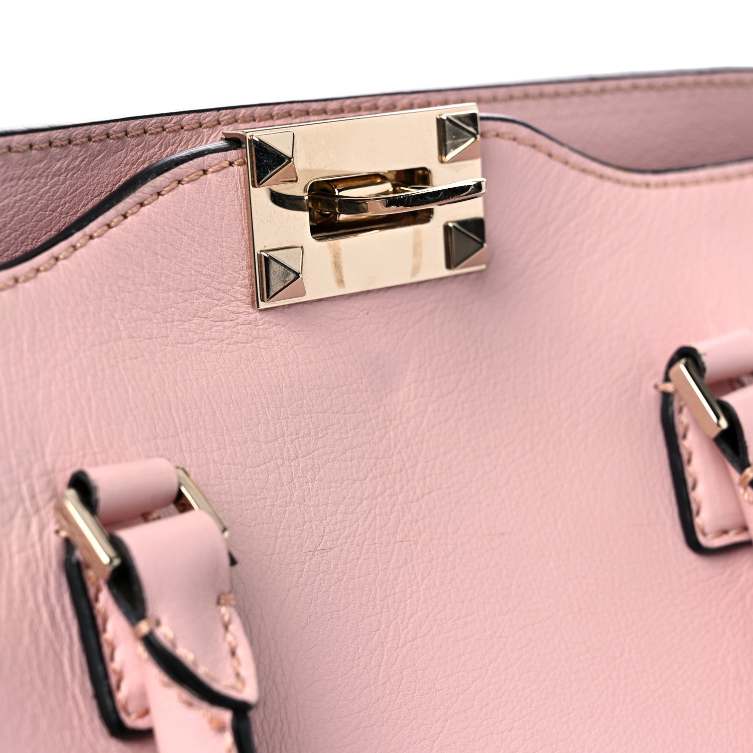 Valentino Garavani Vitello Small Rockstud Double Handle Tote Rose 22 of 24