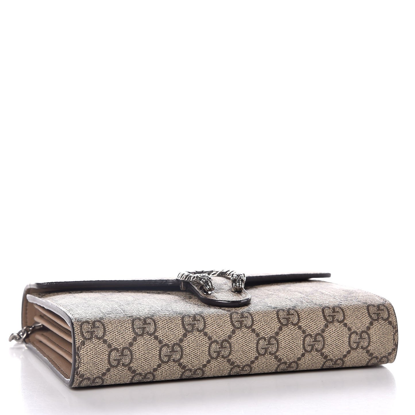 GG Supreme Monogram Mini Dionysus Chain Wallet Beige Taupe