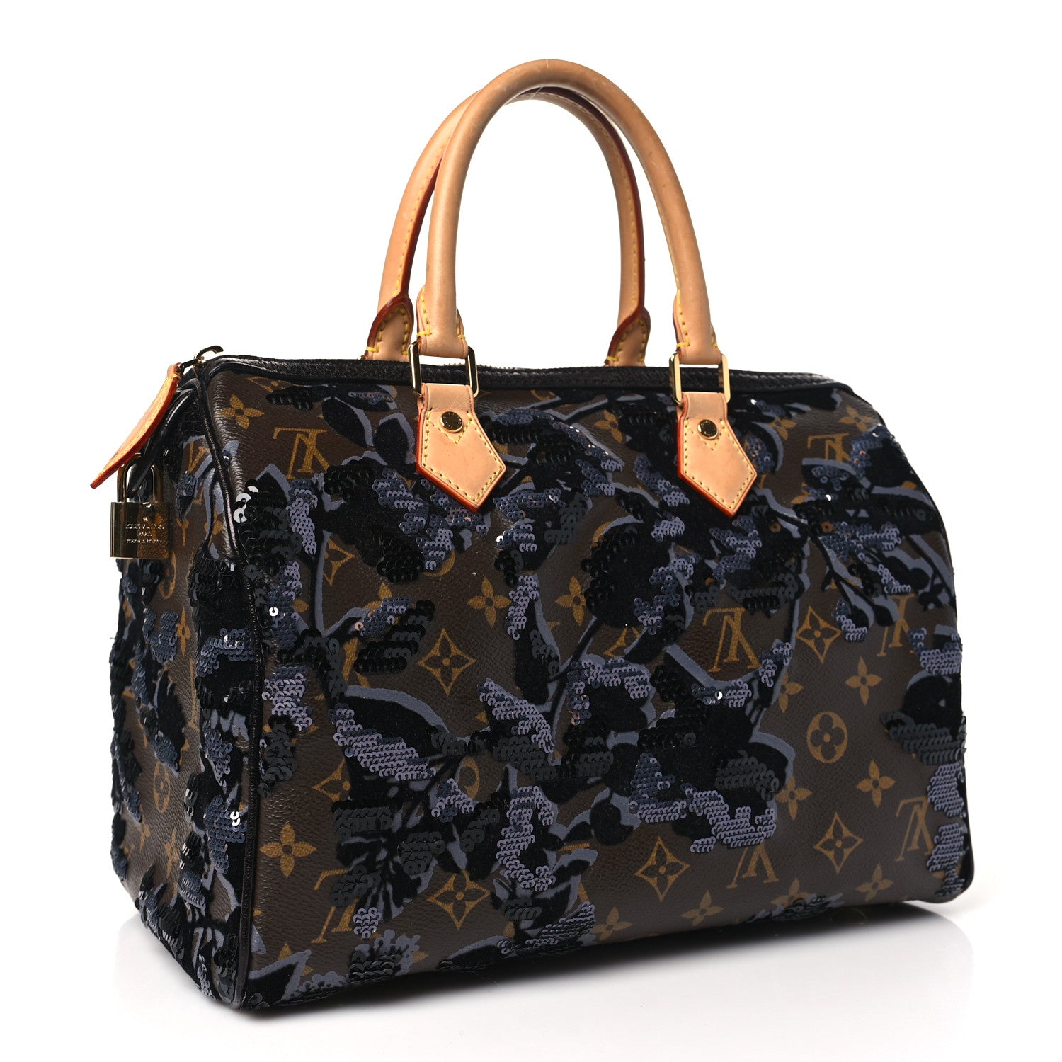 Louis Vuitton Monogram Fleur De Jais Sequins Speedy 30 3 of 11