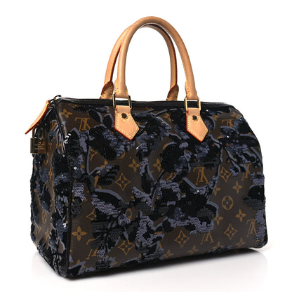 Louis Vuitton Monogram Fleur De Jais Sequins Speedy 30 3 of 11