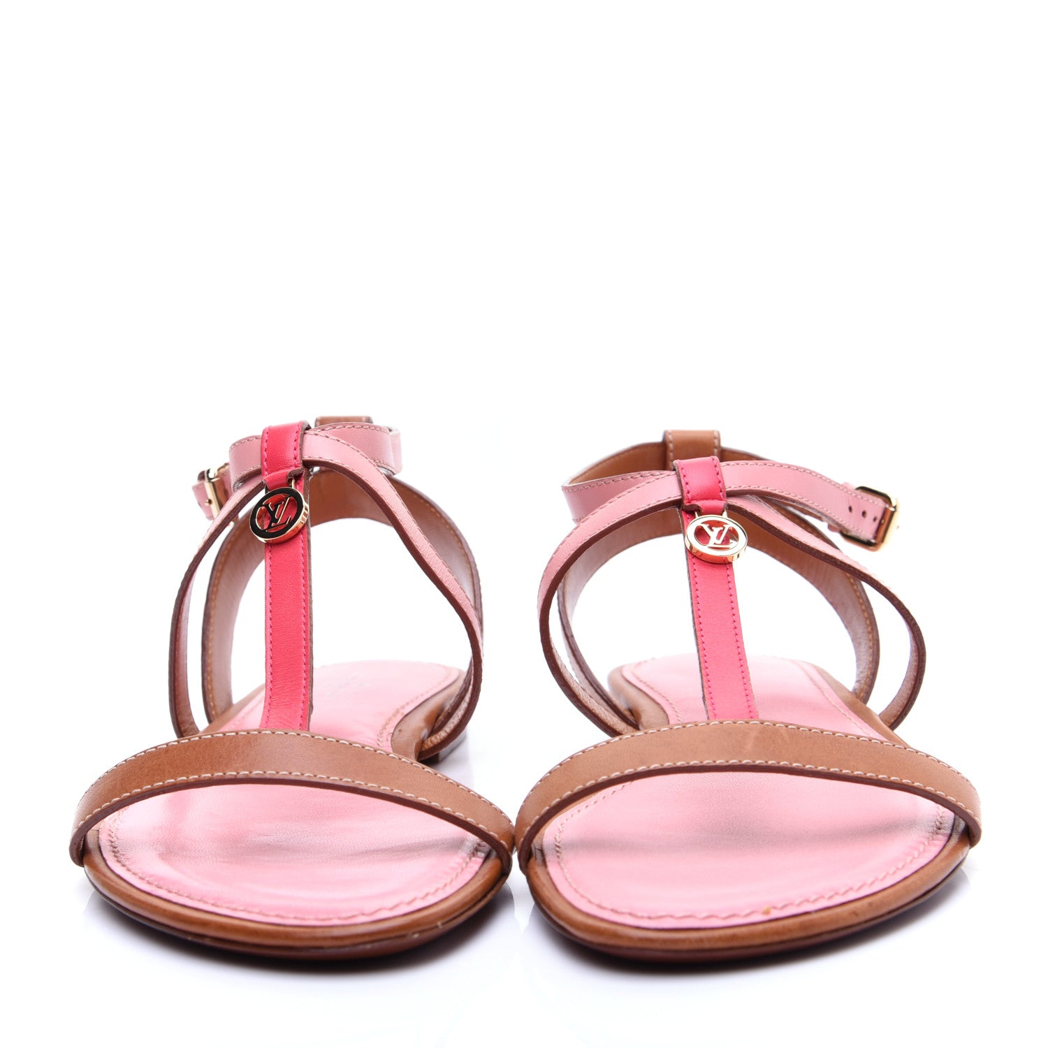Louis Vuitton Calfskin Farenheit Flat Sandals 36 Pink 2 of 12