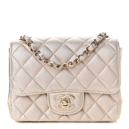 Chanel Metallic Lambskin Quilted Mini Square Flap Gold 1 of 4