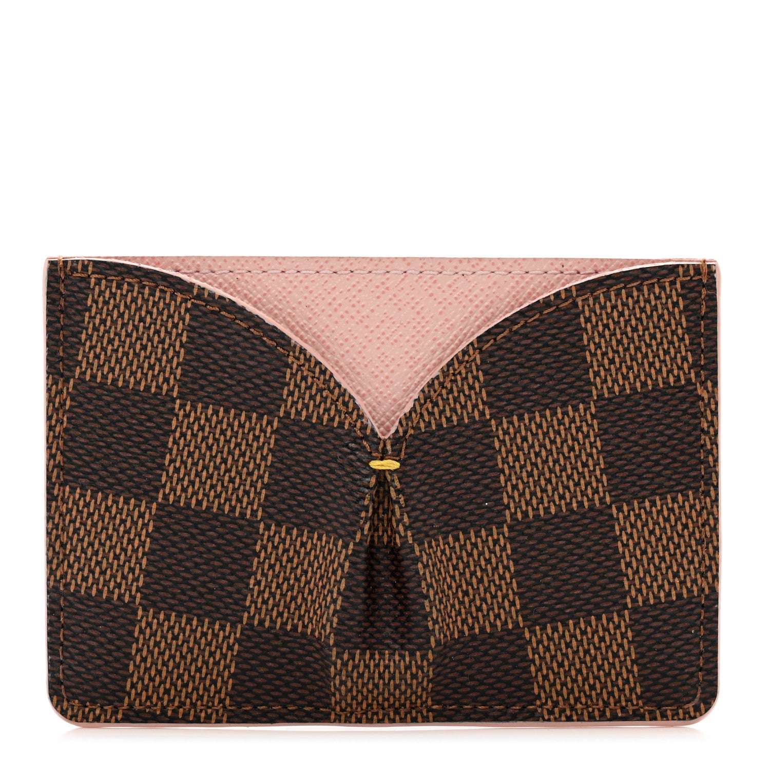 Louis Vuitton Damier Ebene Caissa Card Holder Rose Ballerine 1 of 7