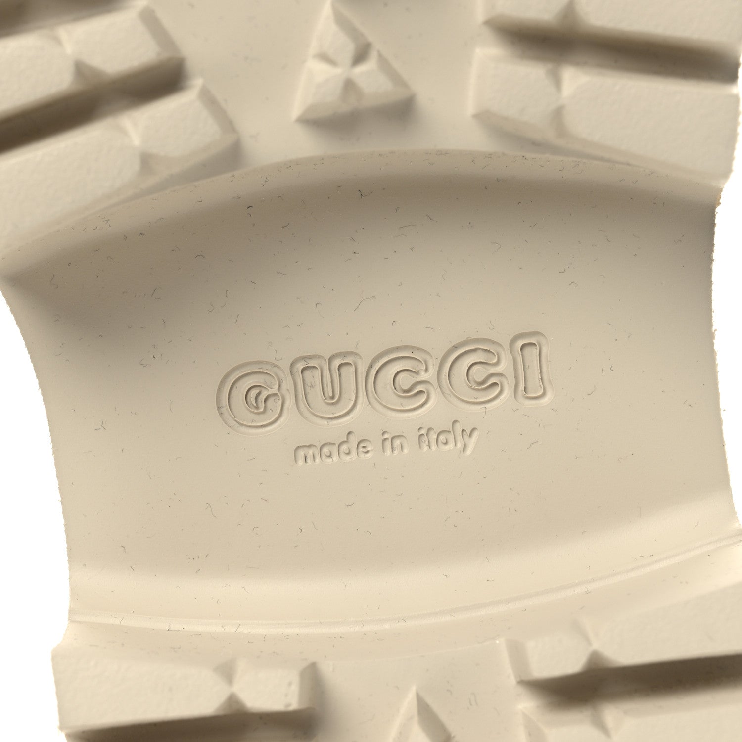 Gucci Rubber GG Monogram Perforated Elea Platform 55mm Lug Sole Sandals 35 Mystic White 8 of 10