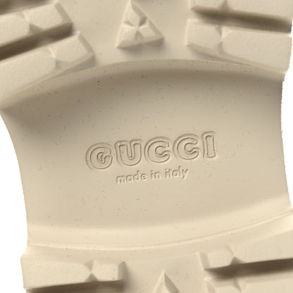 Gucci Rubber GG Monogram Perforated Elea Platform 55mm Lug Sole Sandals 35 Mystic White 8 of 10