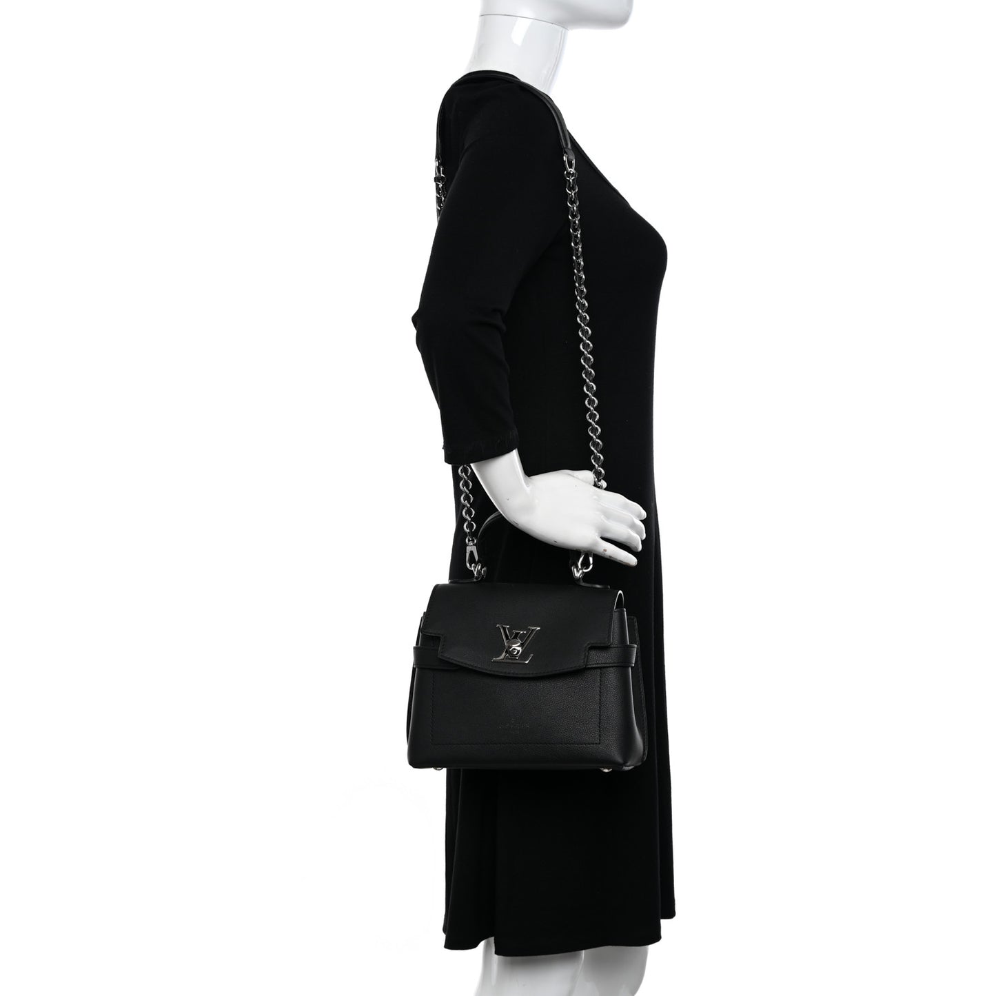 Calfskin Lockme Ever Mini Black