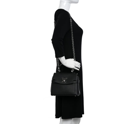 Louis Vuitton Calfskin Lockme Ever Mini Black 2 of 9