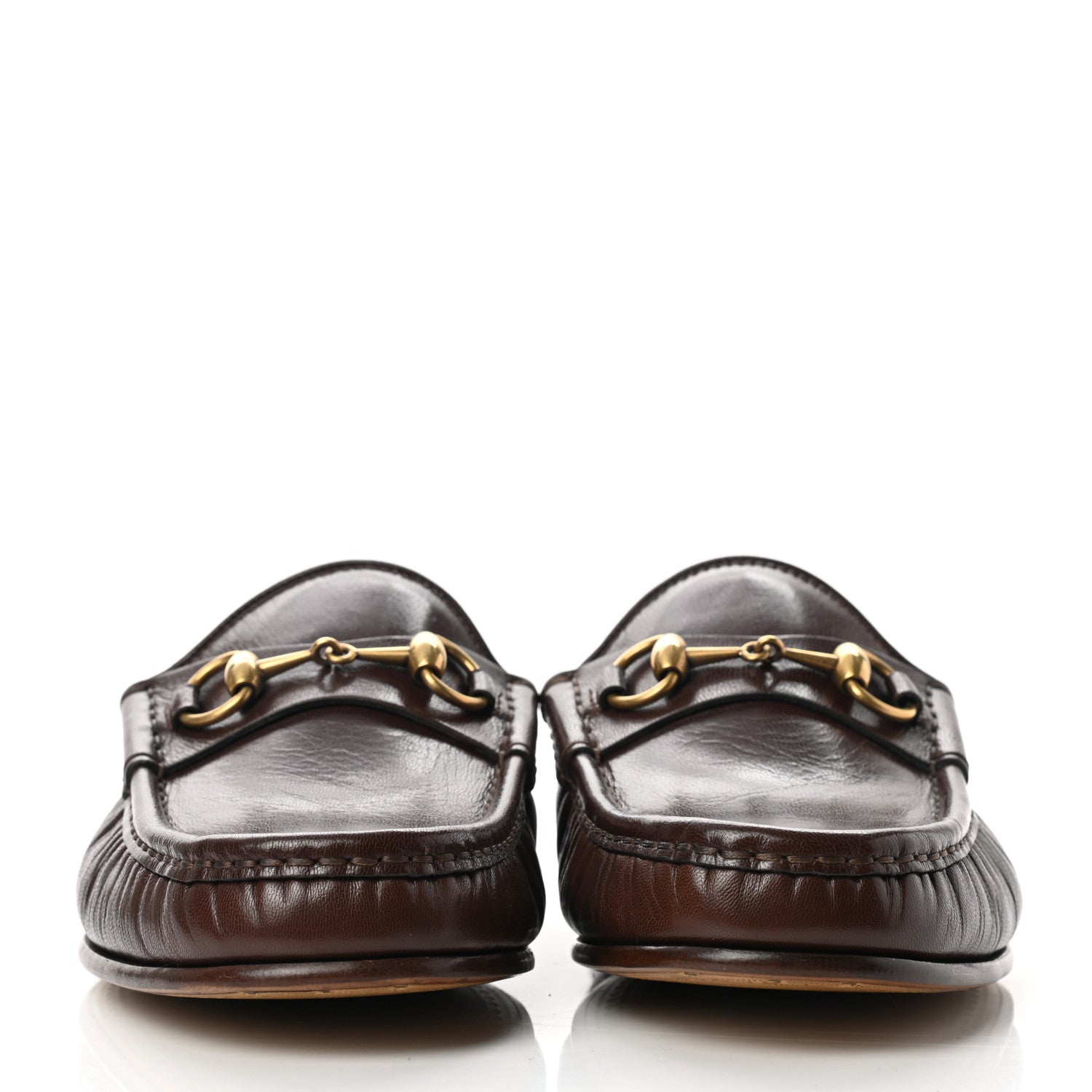 Gucci Calfskin Mens Princetown Slippers 7.5 Fondente Brown 2 of 9