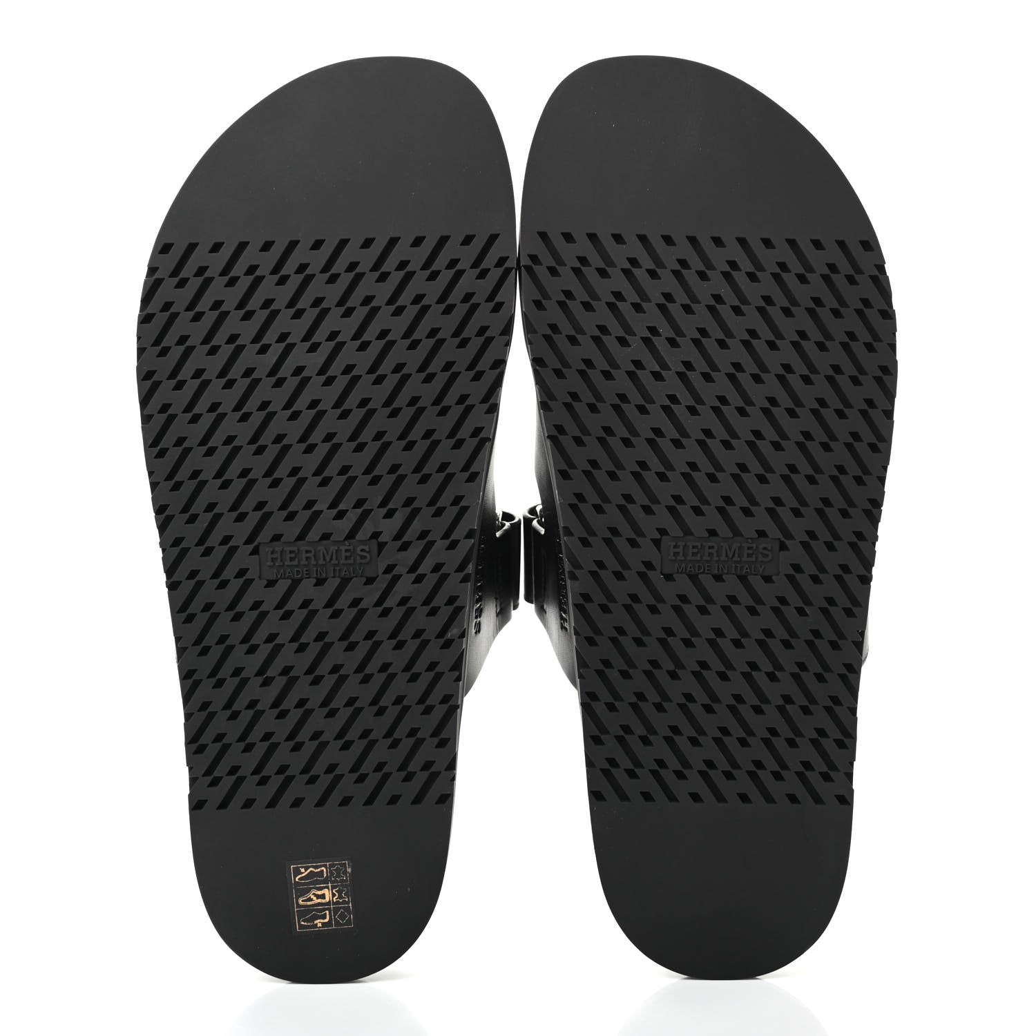 Hermes Calfskin Mens Chypre Sandals 43.5 Black 5 of 9