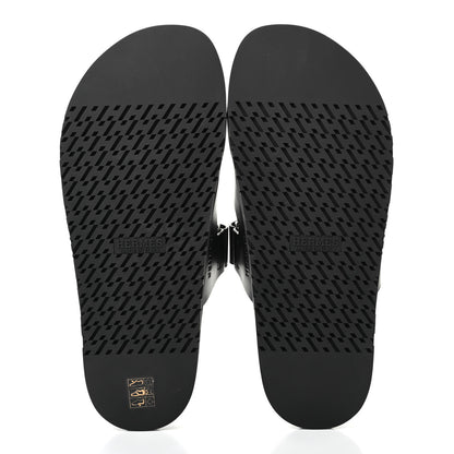 Hermes Calfskin Mens Chypre Sandals 43.5 Black 5 of 9
