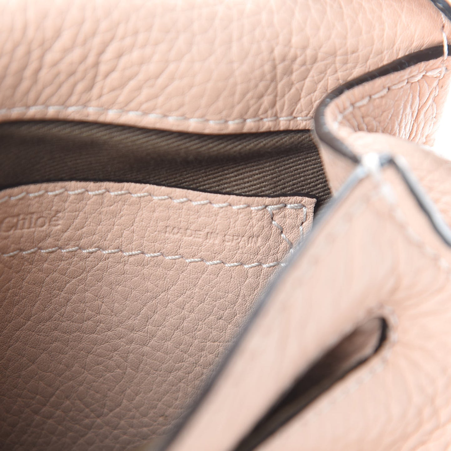 Calfskin Mini Marcie Round Crossbody Bag Blush Nude