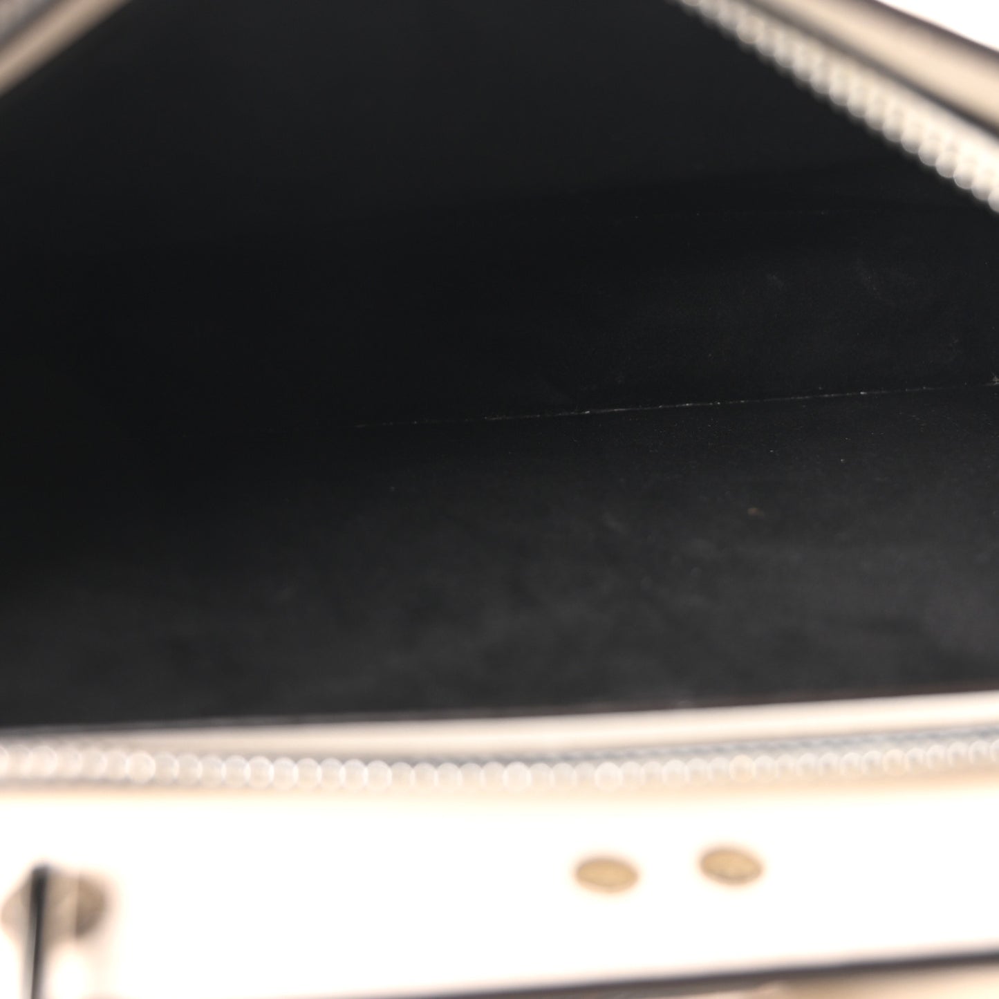 X SARAH COLEMAN Nappa FF Fish Eye Embossed Mini Peekaboo I SEE U Satchel White Ice