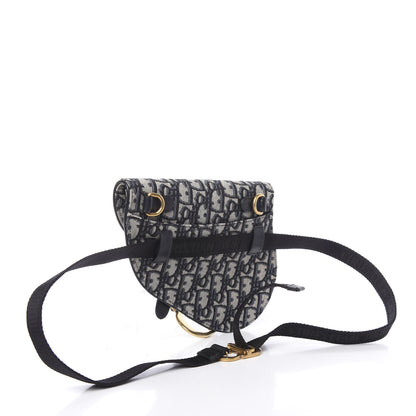 Christian Dior Oblique Saddle Belt Bag Blue 3 of 9