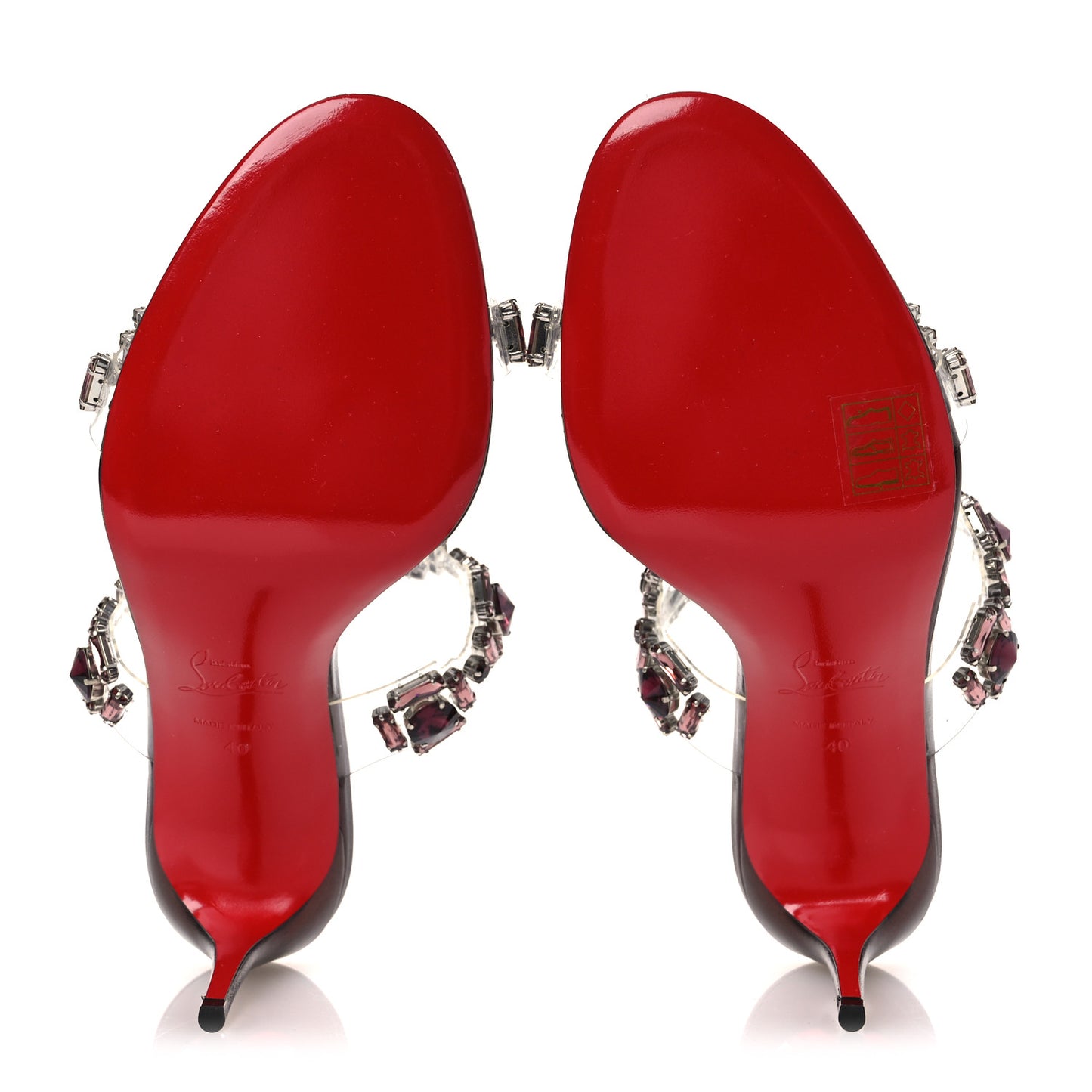 Laminated Calfskin PVC Just Jewel 85 Sandals 40 40 Palacy