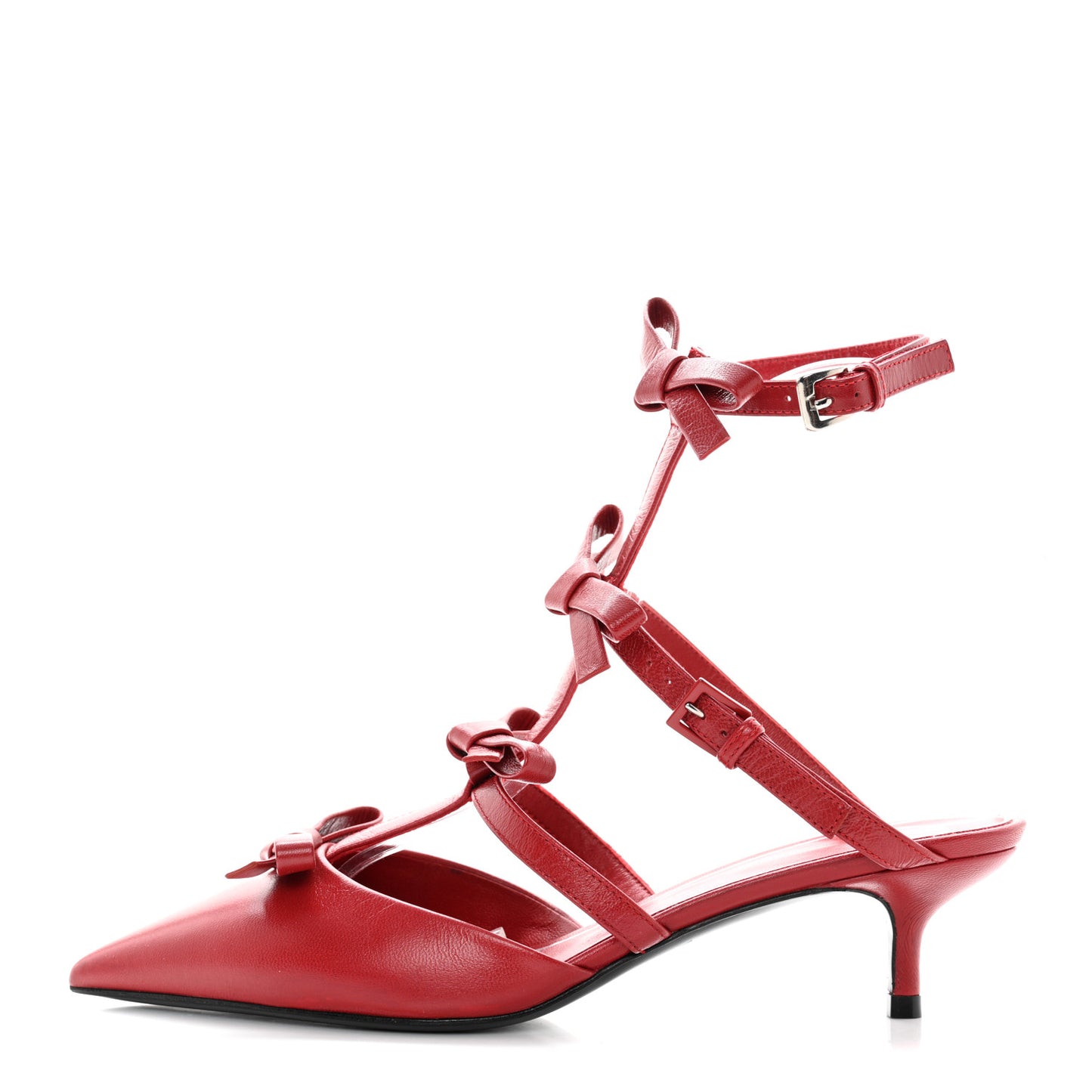 Nappa French Bow Gladiator 45mm Sandals 36 Rosso Valentino