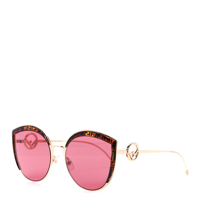 Fendi Metal Acetate F is Fendi FF Cat Eye Sunglasses FF 0290/S Pink Havana 1 of 7