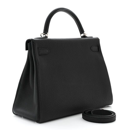 Hermes Togo Kelly Retourne 32 Black 3 of 11