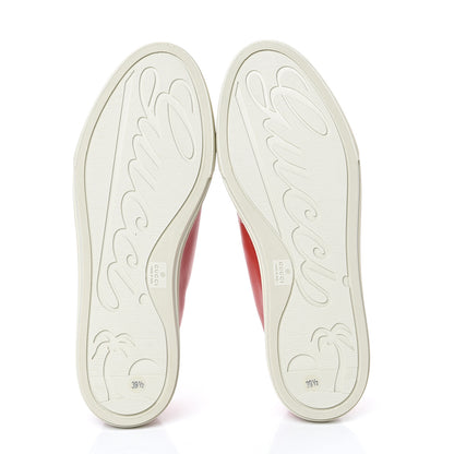 Gucci Calfskin Womens Interlocking G Sneakers 40 Red 5 of 12