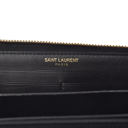 Saint Laurent Calfskin Classic Y Ligne Zip Around Wallet Black 6 of 7