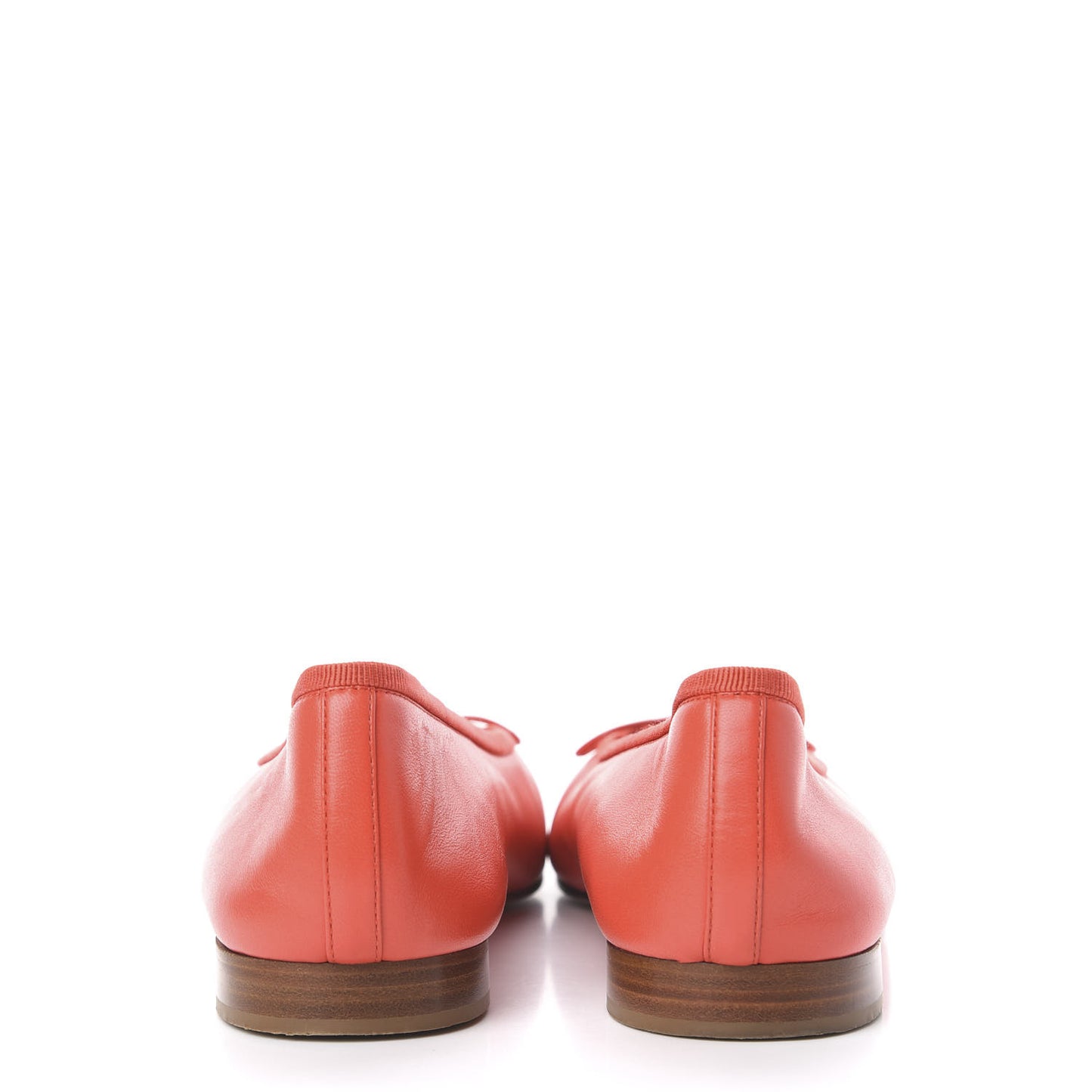 Lambskin Cap Toe Ballerina Flats 39 Red