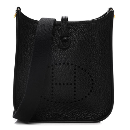 Hermes Taurillon Clemence Evelyne TPM Black 1 of 11