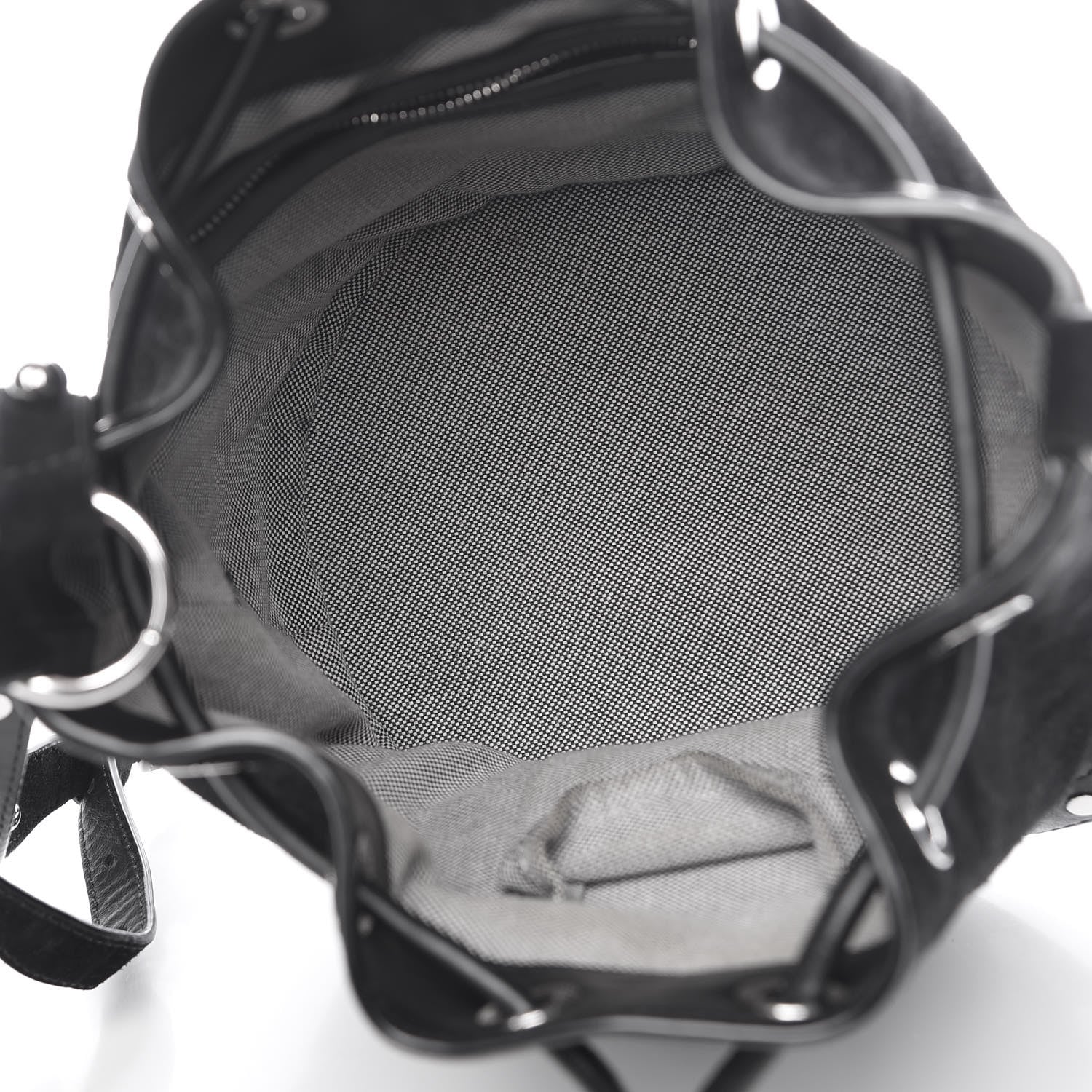 Alexander Wang Suede Studded Alpha Bucket Bag Black 5 of 11