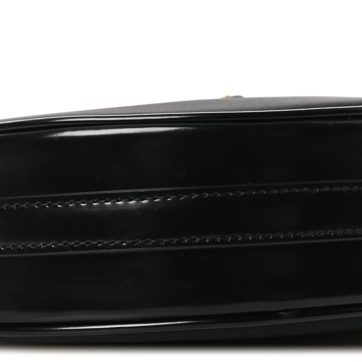 Re-Nylon Spazzolato Mini Arque Shoulder Bag Black