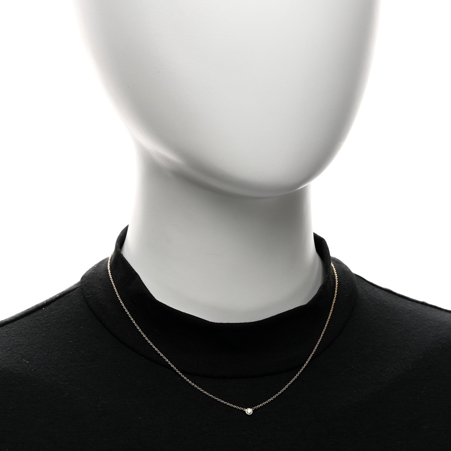 Tiffany 18K Yellow Gold Diamond .10ct Elsa Peretti Diamonds by the Yard Pendant Necklace 2 of 4