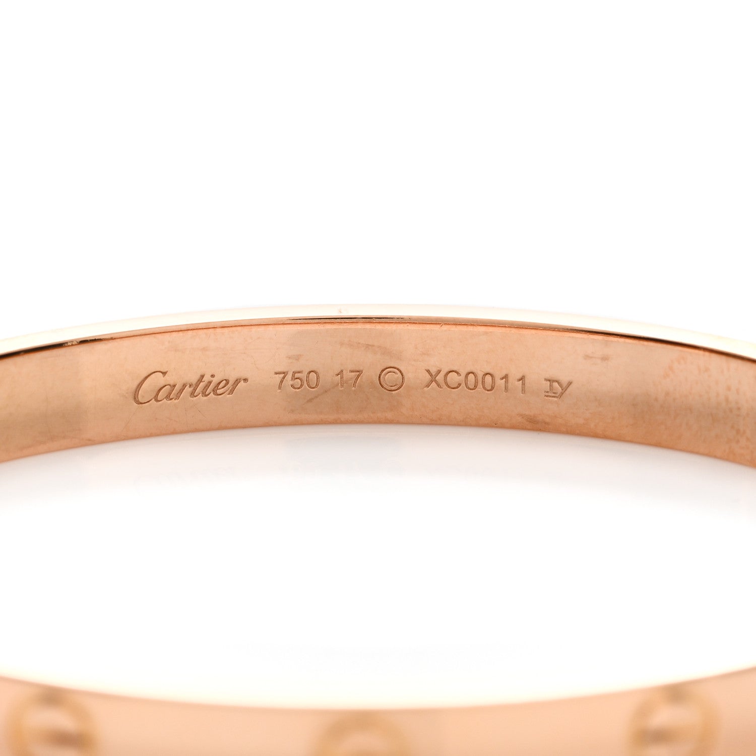 Cartier 18K Pink Gold LOVE Bracelet 17 3 of 4