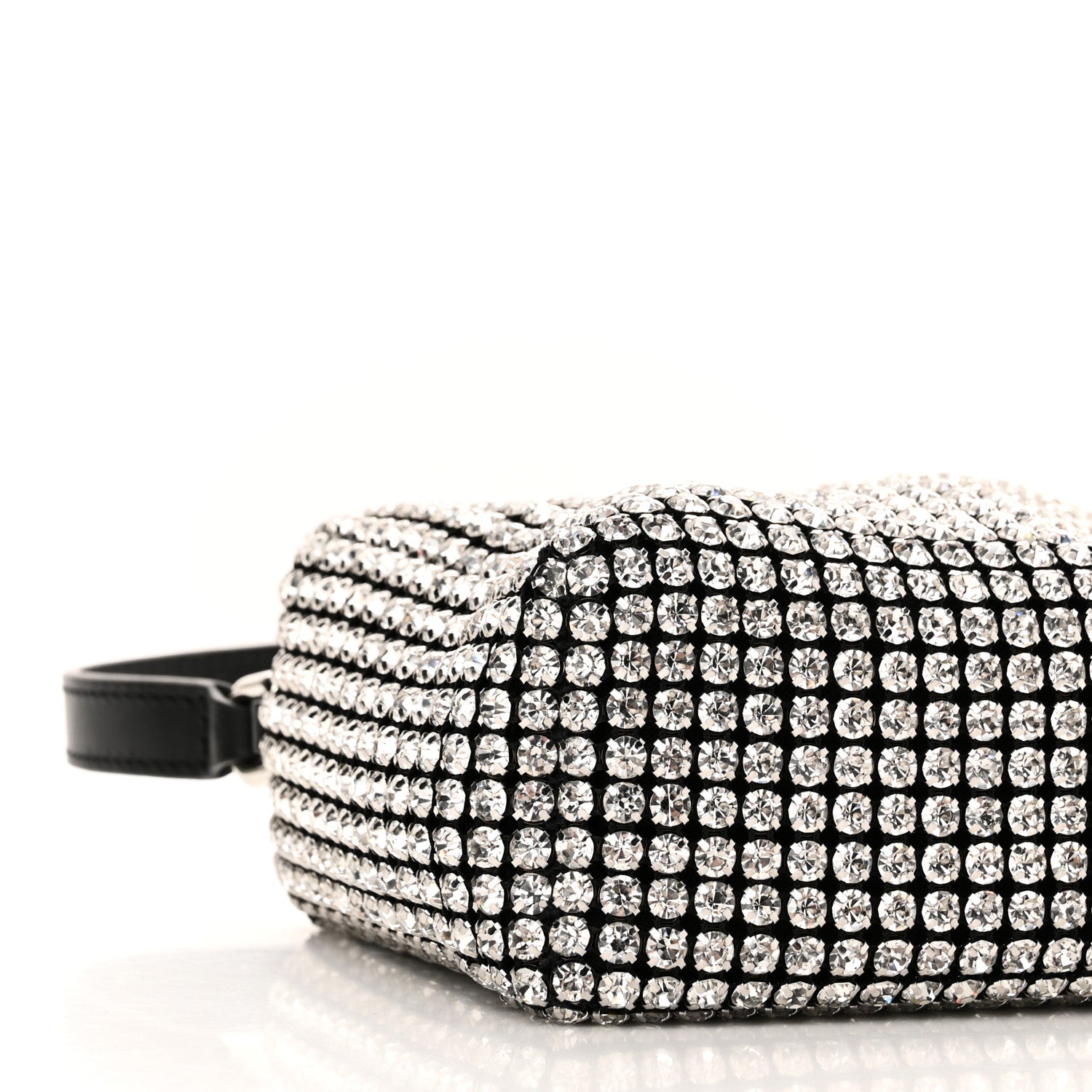 Alexander Wang Mesh Crystal Rhinestone Mini Heiress Pouch Black Silver 9 of 11