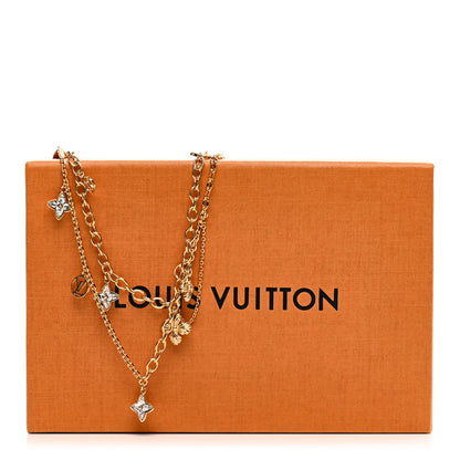 Louis Vuitton Metal Blooming Strass Necklace Gold 7 of 7