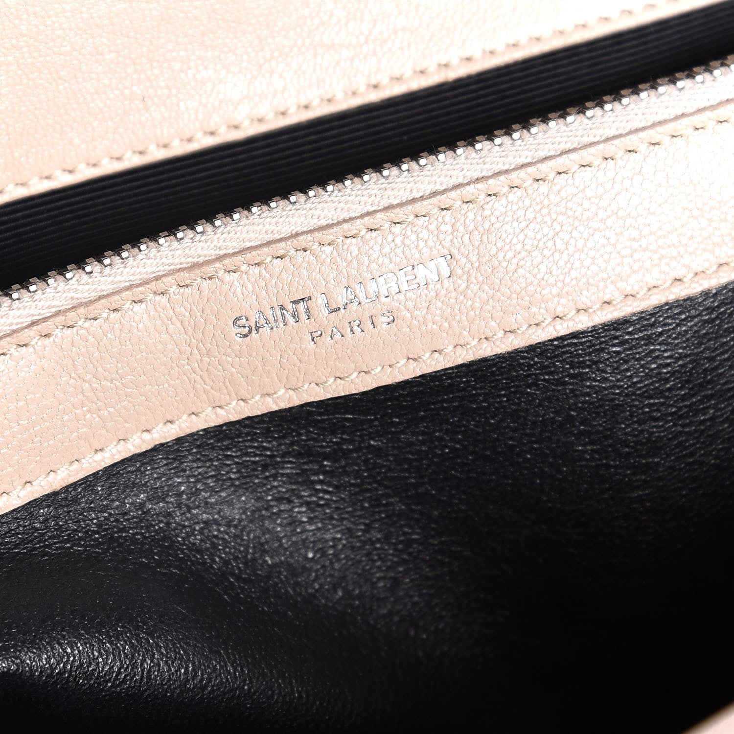 Saint Laurent Sheepskin Matelasse Chevron Monogram Large College Satchel Taupe 8 of 9