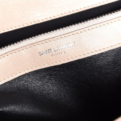 Saint Laurent Sheepskin Matelasse Chevron Monogram Large College Satchel Taupe 8 of 14