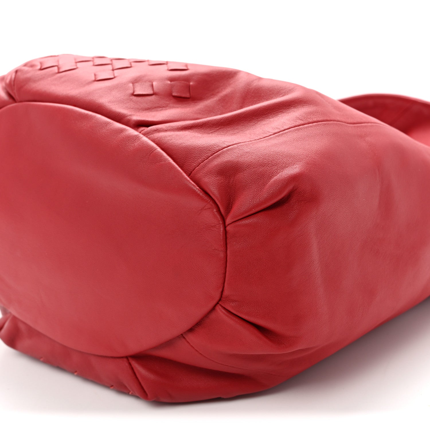 Bottega Veneta Nappa Intrecciato Patchwork Hobo Red 9 of 9