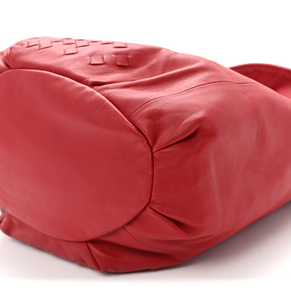 Bottega Veneta Nappa Intrecciato Patchwork Hobo Red 9 of 9