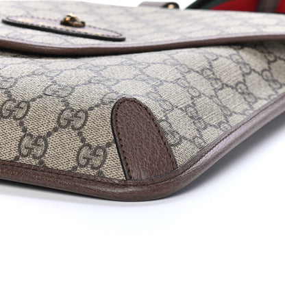 Gucci GG Supreme Monogram Web Medium Neo Vintage Flap Messenger Bag Beige New Acero 8 of 8