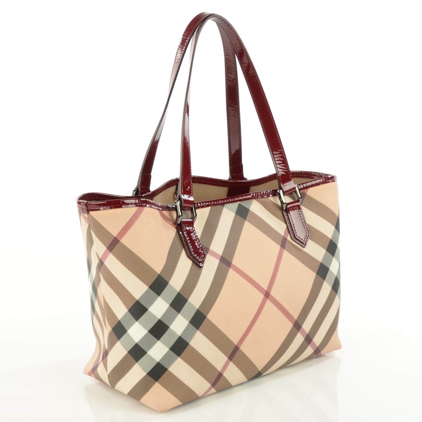 Nova Check Shopper Tote Red