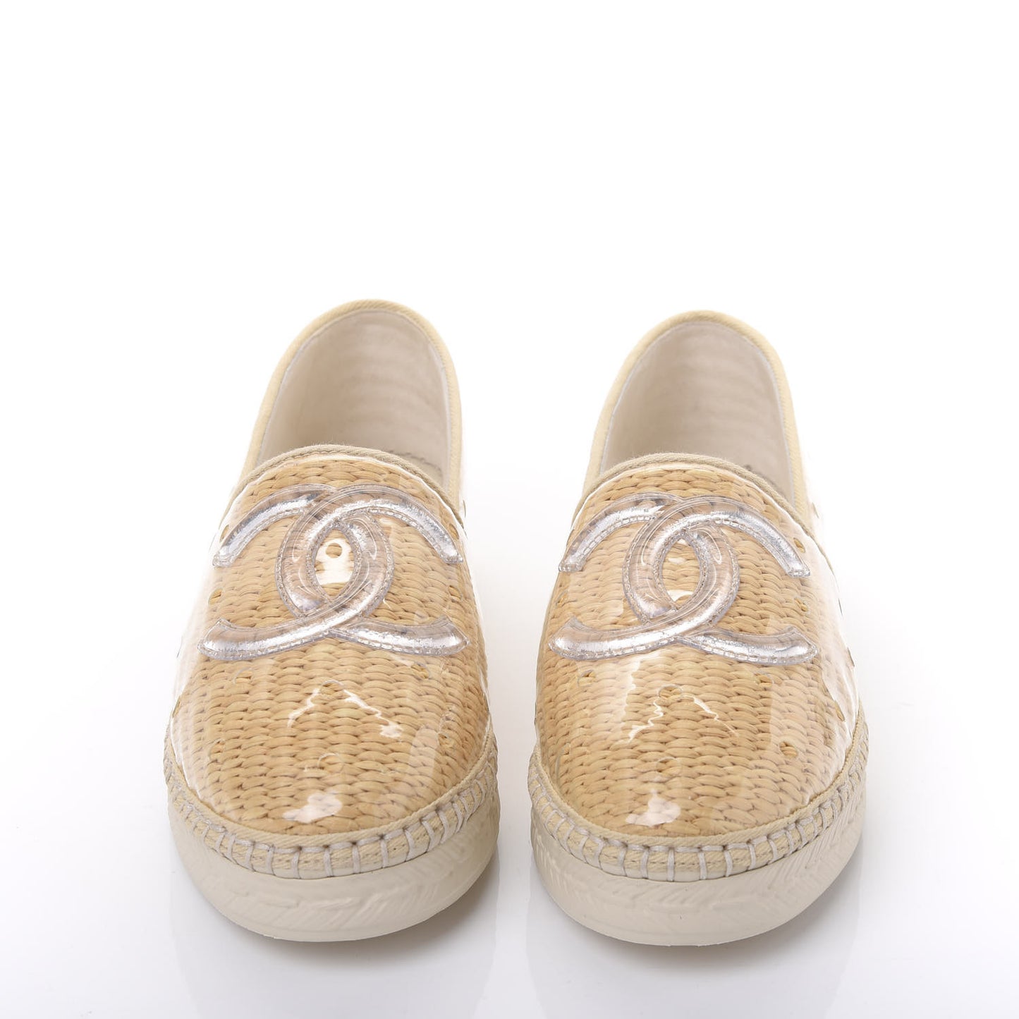 PVC Raffia CC Espadrilles 35 Beige