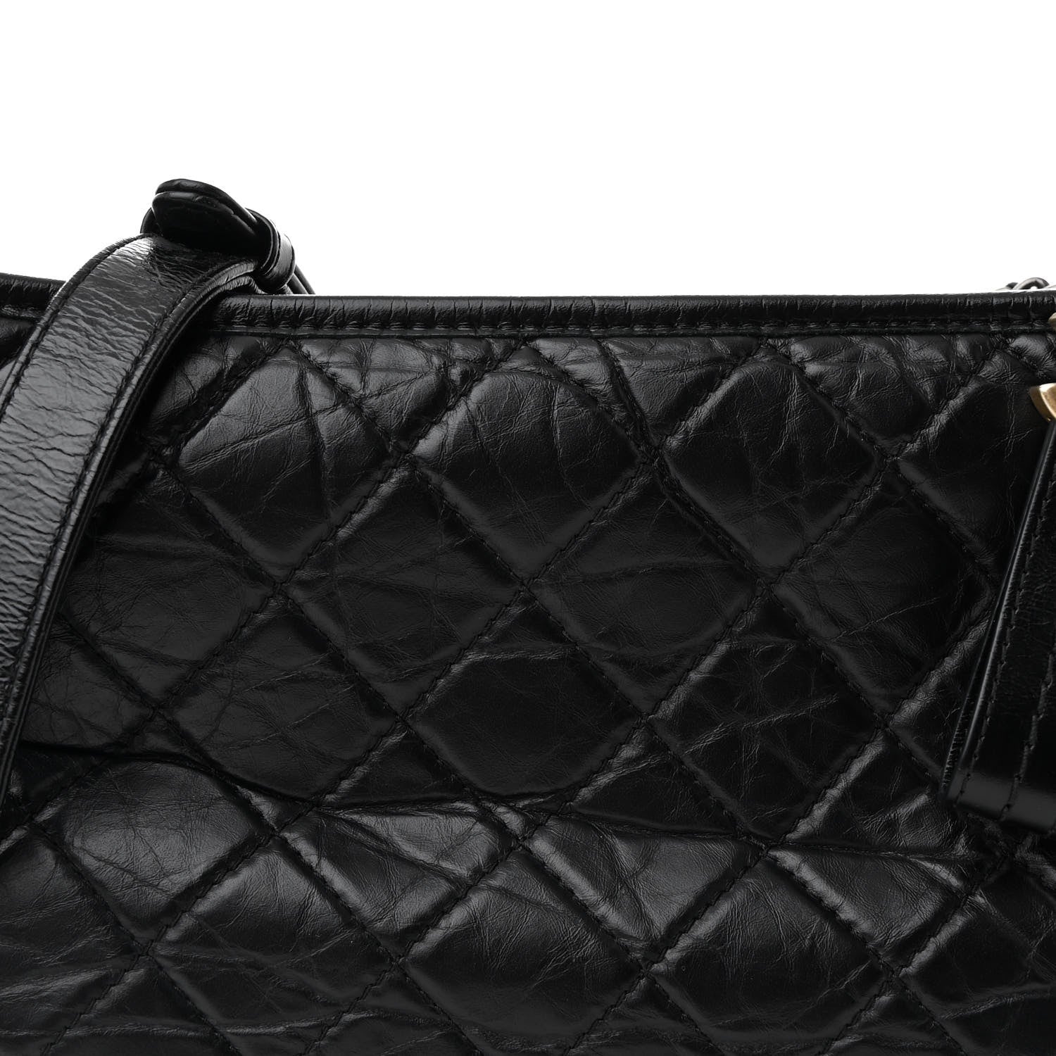 Chanel Aged Calfskin Quilted Medium Gabrielle Hobo Black 8 of 10