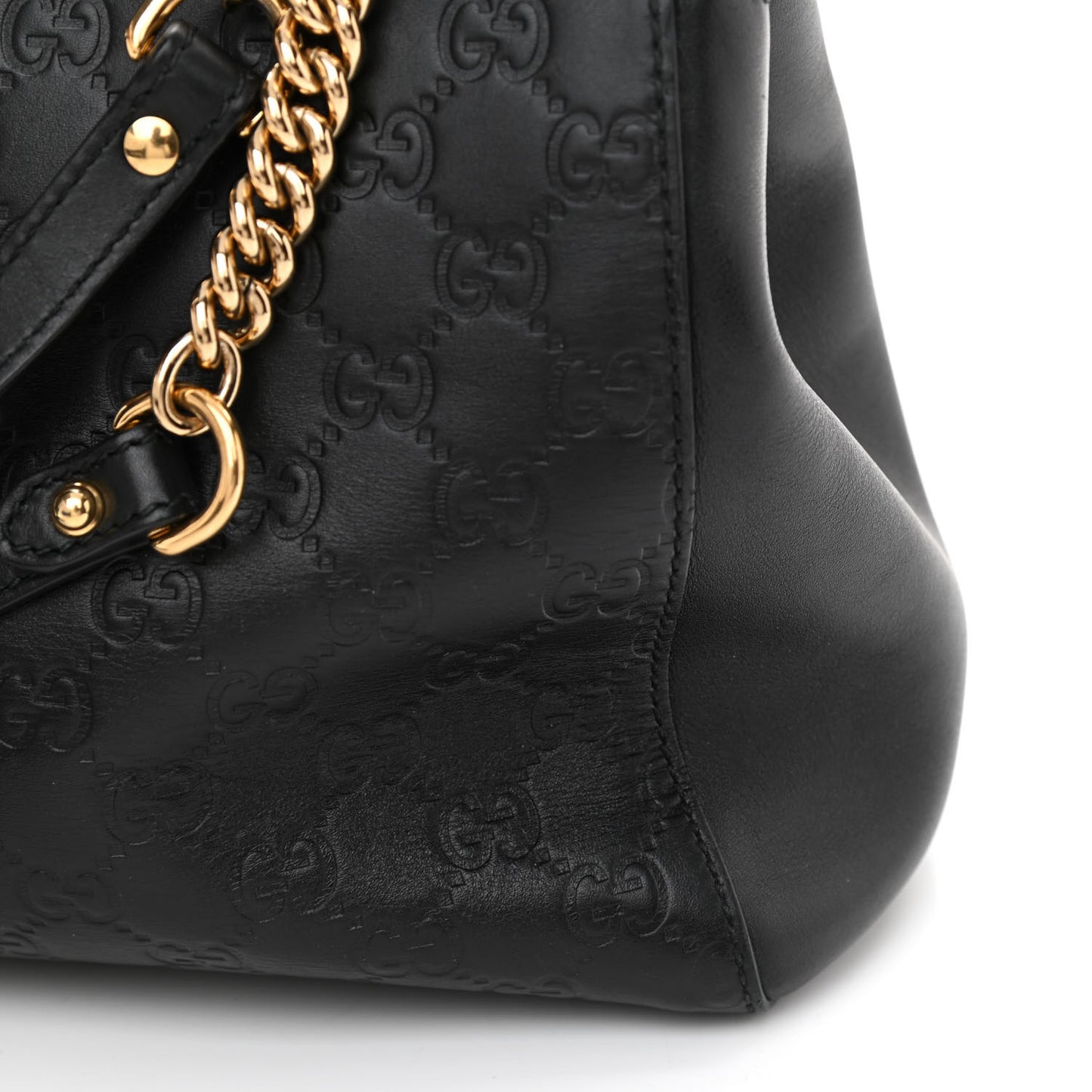 Guccissima Signature Medium Shoulder Tote Bag Black