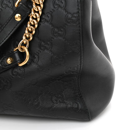 Gucci Guccissima Signature Medium Shoulder Tote Bag Black 11 of 11