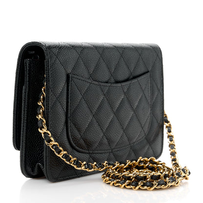 Chanel Caviar Quilted Wallet on Chain WOC Black 3 of 14