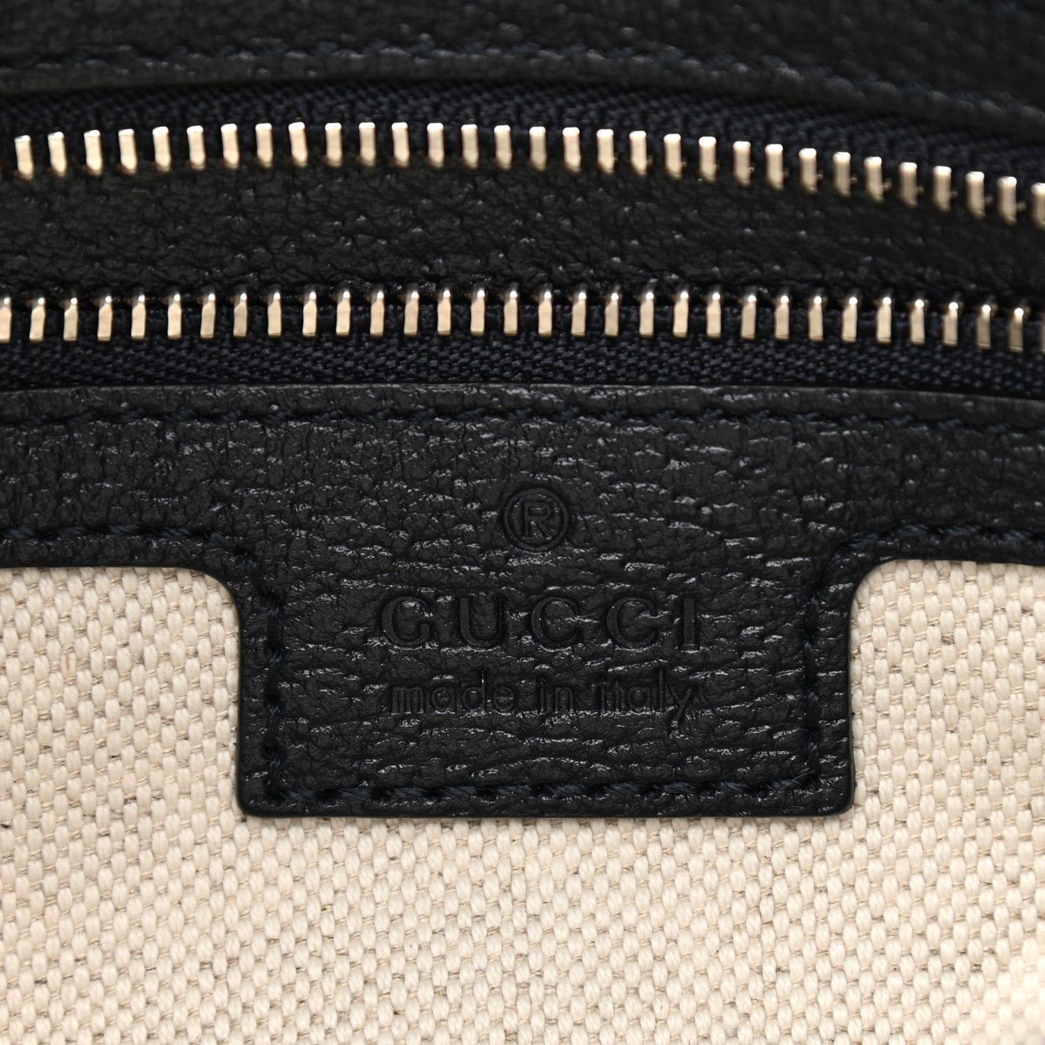 Gucci GG Supreme Monogram Textured Calfskin Web Large Attache Shoulder Bag Beige Blue 6 of 12
