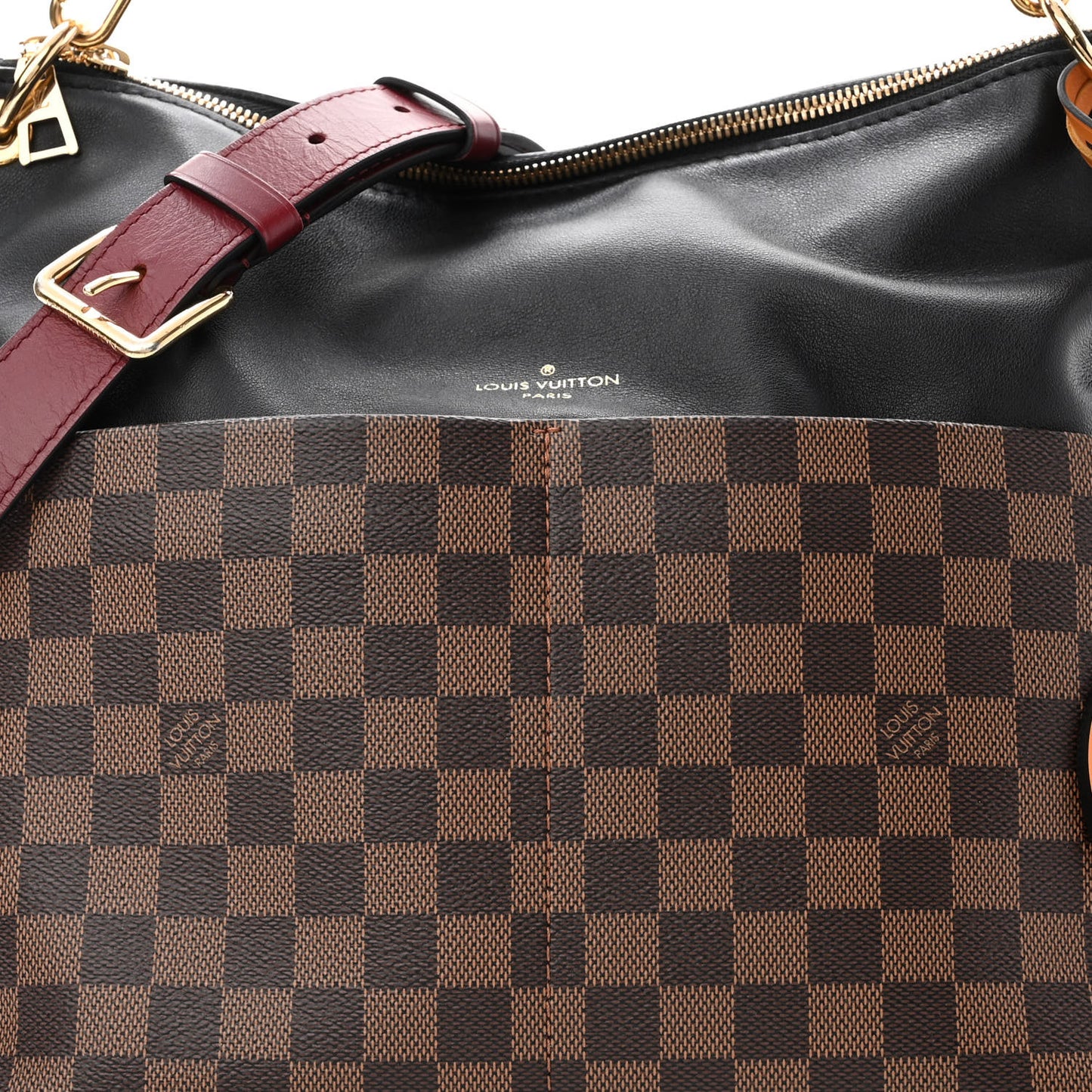 Damier Ebene Calfskin Maida Black